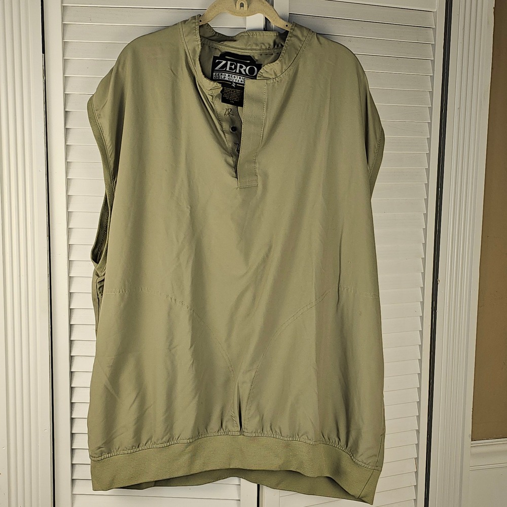 Zero Restrictions Golf Outerwear Tan‎ Lightweight Sleeveless Pullover Vest XXL
